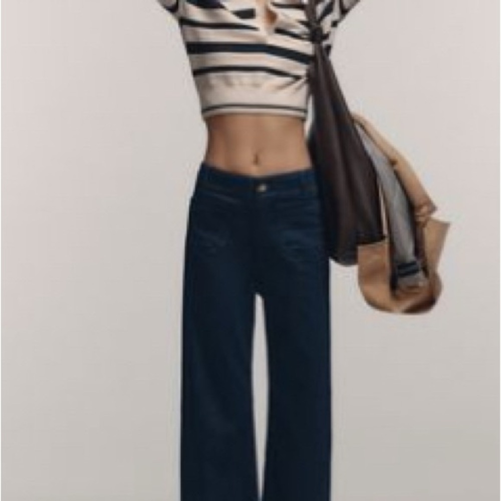 Maeve The Colette Crop High-Rise Wide Leg Jeans